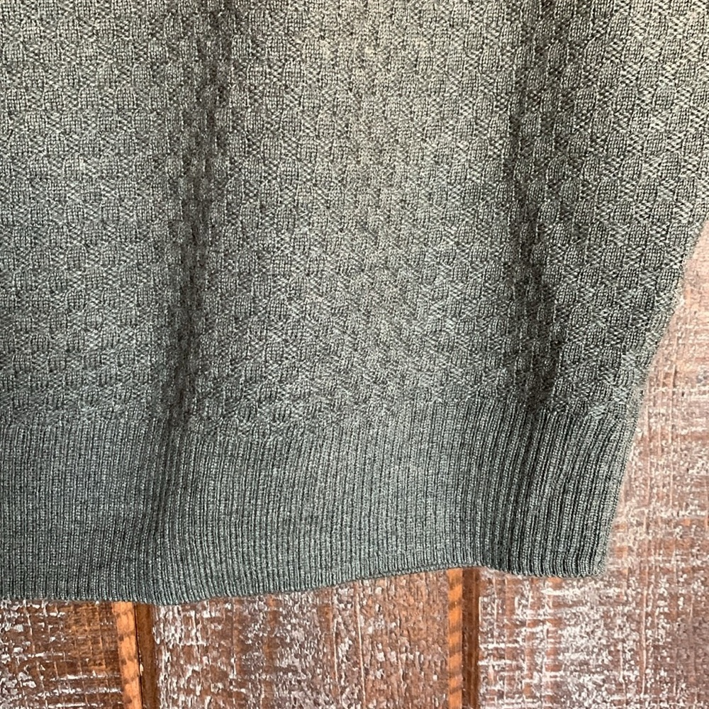 Men’s Nordstrom sweater vest olive green 100% extra fine merino wool size large - Picture 8 of 10